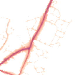 Daytime road noise heatmap for EX13 5DG