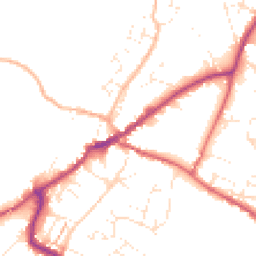 Daytime road noise heatmap for EX13 5DZ