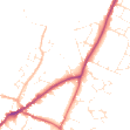 Daytime road noise heatmap for EX13 5EF