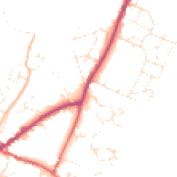 Daytime road noise heatmap for EX13 5EG