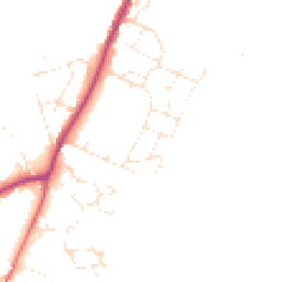 Daytime road noise heatmap for EX13 5EH