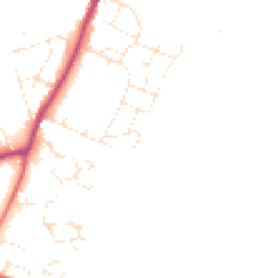 Daytime road noise heatmap for EX13 5EL
