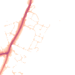 Daytime road noise heatmap for EX13 5EP