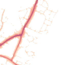 Daytime road noise heatmap for EX13 5EQ