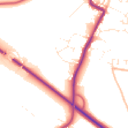 Daytime road noise heatmap for EX13 5QU