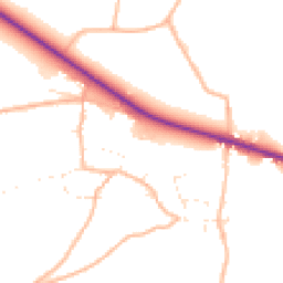 Daytime road noise heatmap for EX13 7DL