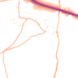 Daytime road noise heatmap for EX13 7NU