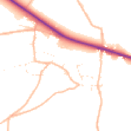 Daytime road noise heatmap for EX13 7RR