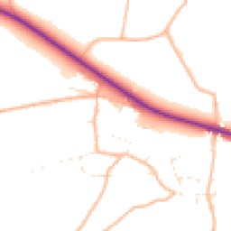 Daytime road noise heatmap for EX13 7RU