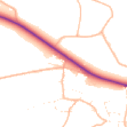Daytime road noise heatmap for EX13 7RY