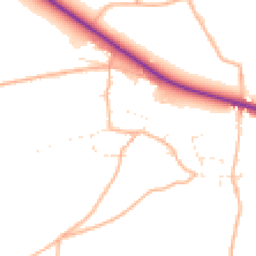 Daytime road noise heatmap for EX13 7SH