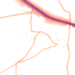 Daytime road noise heatmap for EX13 7SJ