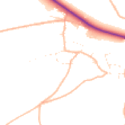 Daytime road noise heatmap for EX13 7SN