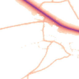 Daytime road noise heatmap for EX13 7SP