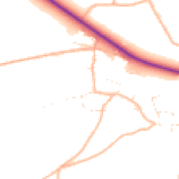 Daytime road noise heatmap for EX13 7SR