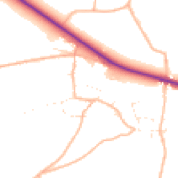 Daytime road noise heatmap for EX13 7UG