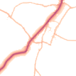 Daytime road noise heatmap for EX13 8AP