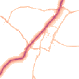 Daytime road noise heatmap for EX13 8AY