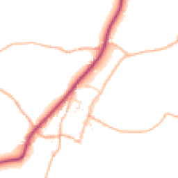 Daytime road noise heatmap for EX13 8BQ