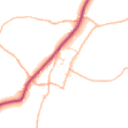 Daytime road noise heatmap for EX13 8DB