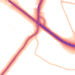 Daytime road noise heatmap for EX13 8TP