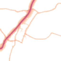 Daytime road noise heatmap for EX13 8TR