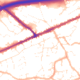 Daytime road noise heatmap for EX14 1AD