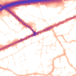 Daytime road noise heatmap for EX14 1AE