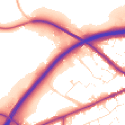 Daytime road noise heatmap for EX14 1AR