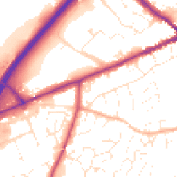 Daytime road noise heatmap for EX14 1AS