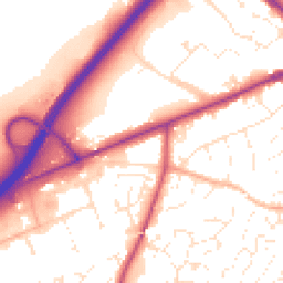 Daytime road noise heatmap for EX14 1AU