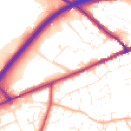 Daytime road noise heatmap for EX14 1AW