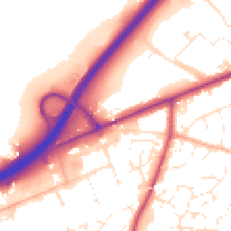 Daytime road noise heatmap for EX14 1AX