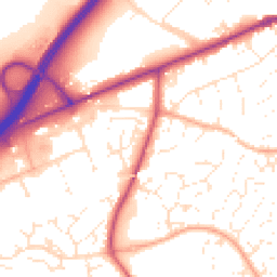 Daytime road noise heatmap for EX14 1BA