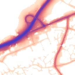 Daytime road noise heatmap for EX14 1BB