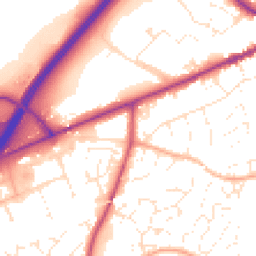 Daytime road noise heatmap for EX14 1BE
