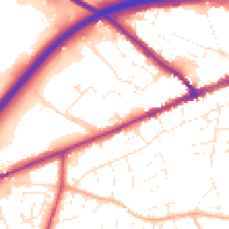 Daytime road noise heatmap for EX14 1BH