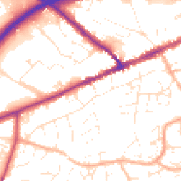 Daytime road noise heatmap for EX14 1BN
