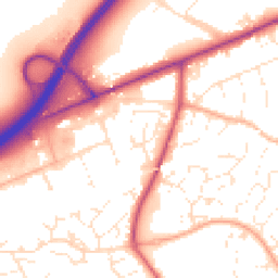 Daytime road noise heatmap for EX14 1BR