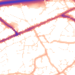 Daytime road noise heatmap for EX14 1BS