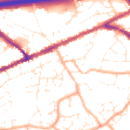 Daytime road noise heatmap for EX14 1BU
