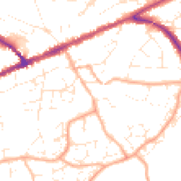 Daytime road noise heatmap for EX14 1BZ