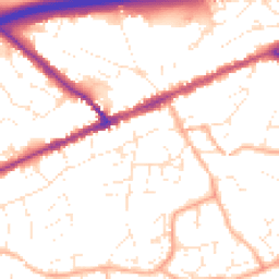Daytime road noise heatmap for EX14 1DA