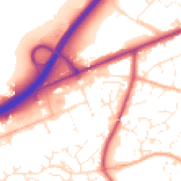 Daytime road noise heatmap for EX14 1DB