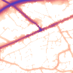 Daytime road noise heatmap for EX14 1DE