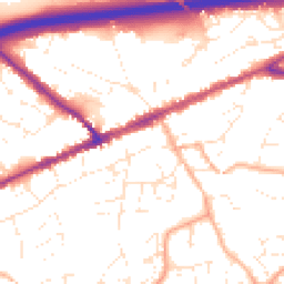 Daytime road noise heatmap for EX14 1DF