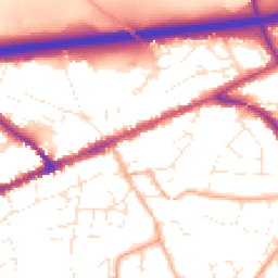 Daytime road noise heatmap for EX14 1DG