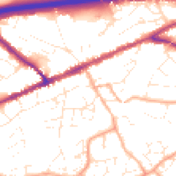Daytime road noise heatmap for EX14 1DN