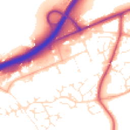 Daytime road noise heatmap for EX14 1DP