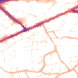 Daytime road noise heatmap for EX14 1DT